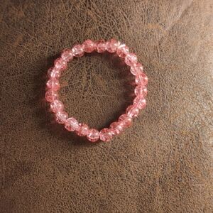 2$ Add On⭐ Pink Crackled Colorful Natural Stone Bracelet